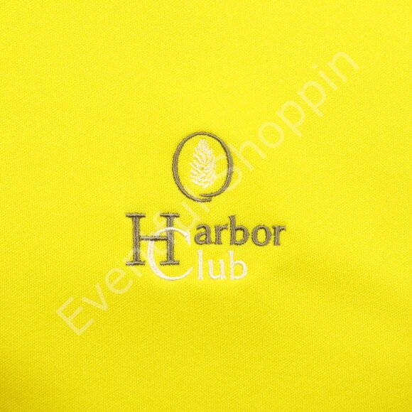 Antigua Polo Shirt Mens Large Yellow Harbor Club Golf Short Sleeve Performance - Picture 4 of 6